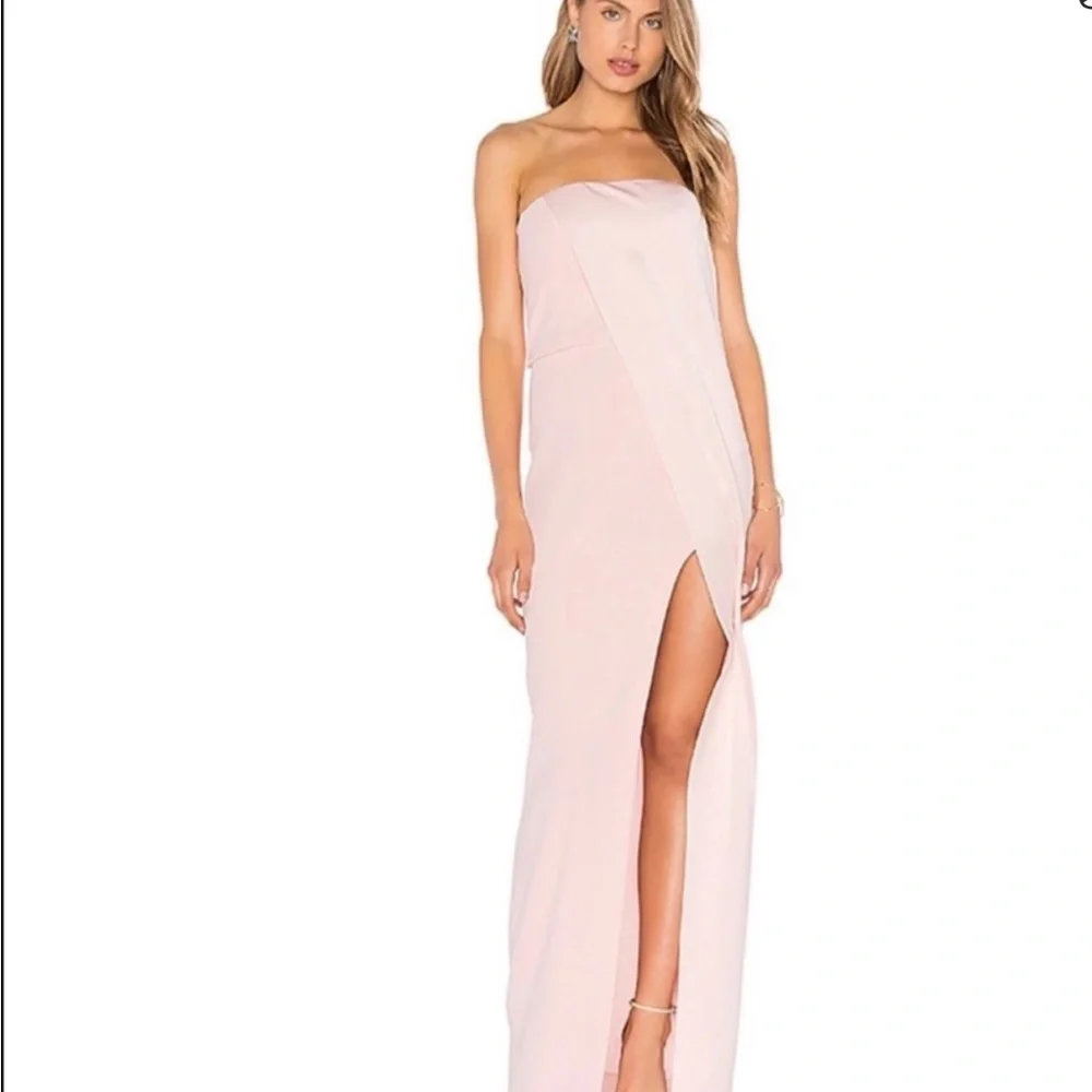 Halston Heritage Blush Strapless Dress - Picture 4 of 5